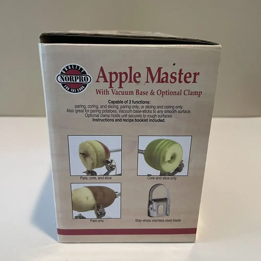 Norpro#865 Apple Master-Apple,Potato,Parer,Slicer&Corer w/Vacuum Base w/box-tool